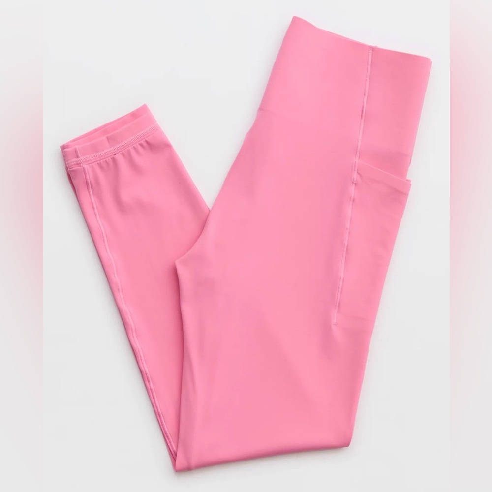 OFFLINE‎ By Aerie Real Me XTRA High Waist Legging Size Small Light Pink Pockets
